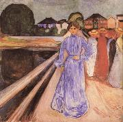 Edvard Munch Gentlewoman on the Bridge oil on canvas